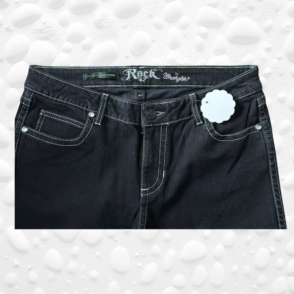 LADIES "ROCK 47 BY WRANGLER" (Tall) Ultra Low Rise- 32" NWOT - Picture 5 of 8